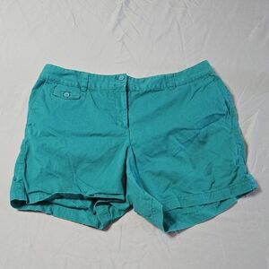 Ann Taylor LOFT  Sz 14 Womens Teal Bermudas Shorts